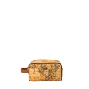 Alviero Martini Prima Classe Beige Cotton Clutch Men's Bag
